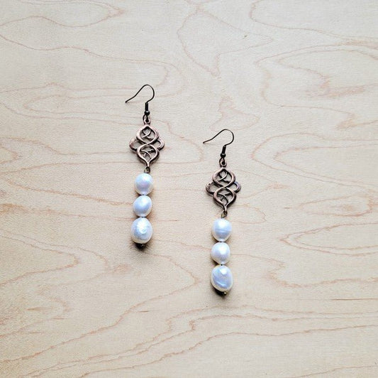 Genuine Freshwater Potatoe Pearl Earrings Wedding - S. M. & Co. Earrings