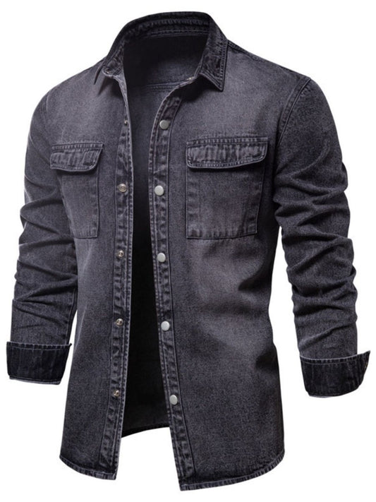 Men's Button Down Chest Pocket Denim Jacket - S. M. & Co.