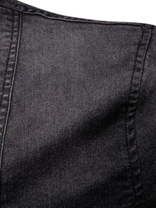 Men's Button Down Collared Neck Denim Shirt - S. M. & Co.