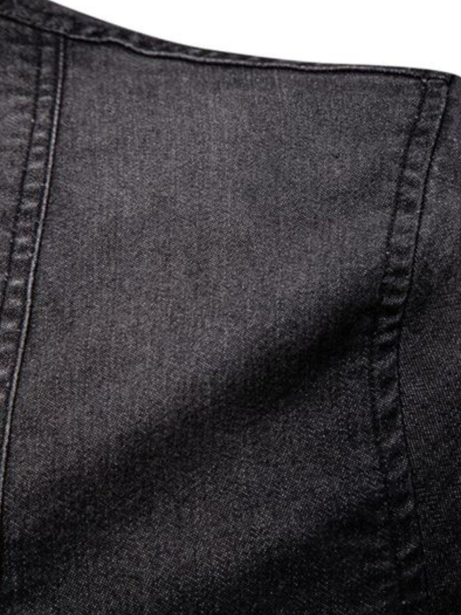 Men's Button Down Collared Neck Denim Shirt - S. M. & Co.
