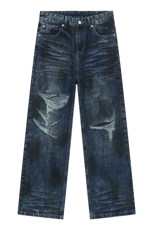 Men's Distressed Jeans with Pockets - S. M. & Co.
