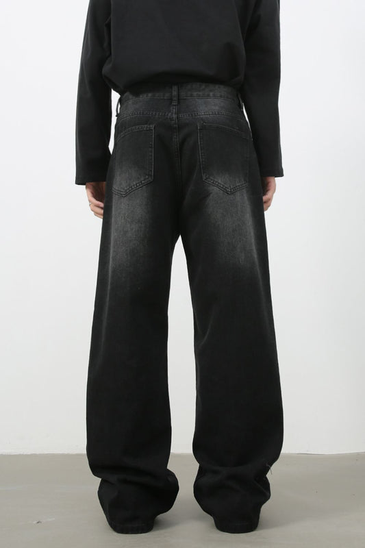 Men's Mid Rise Wide Leg Jeans - S. M. & Co.