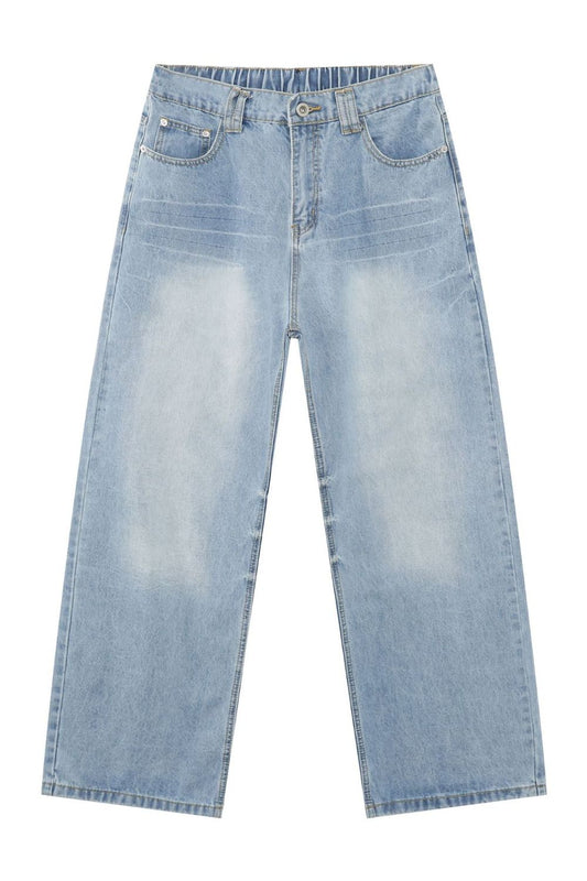 Men's Mid Rise Wide Leg Jeans with Pockets - S. M. & Co.