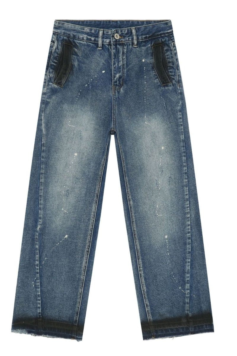 Men's Raw Hem Baggy Jeans - S. M. & Co.