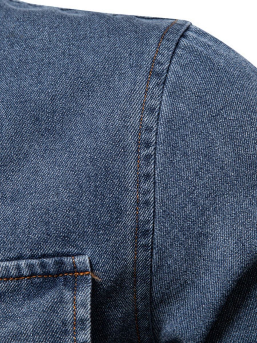 Men's Snap Down Long Sleeve Denim Shirt - S. M. & Co.