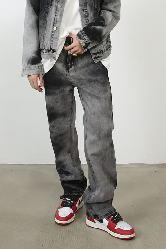 Men's Tie Dye Baggy Jeans with Pockets - S. M. & Co.