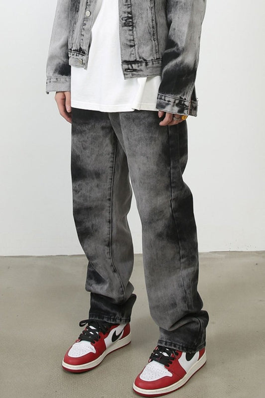 Men's Tie Dye Baggy Jeans with Pockets - S. M. & Co.