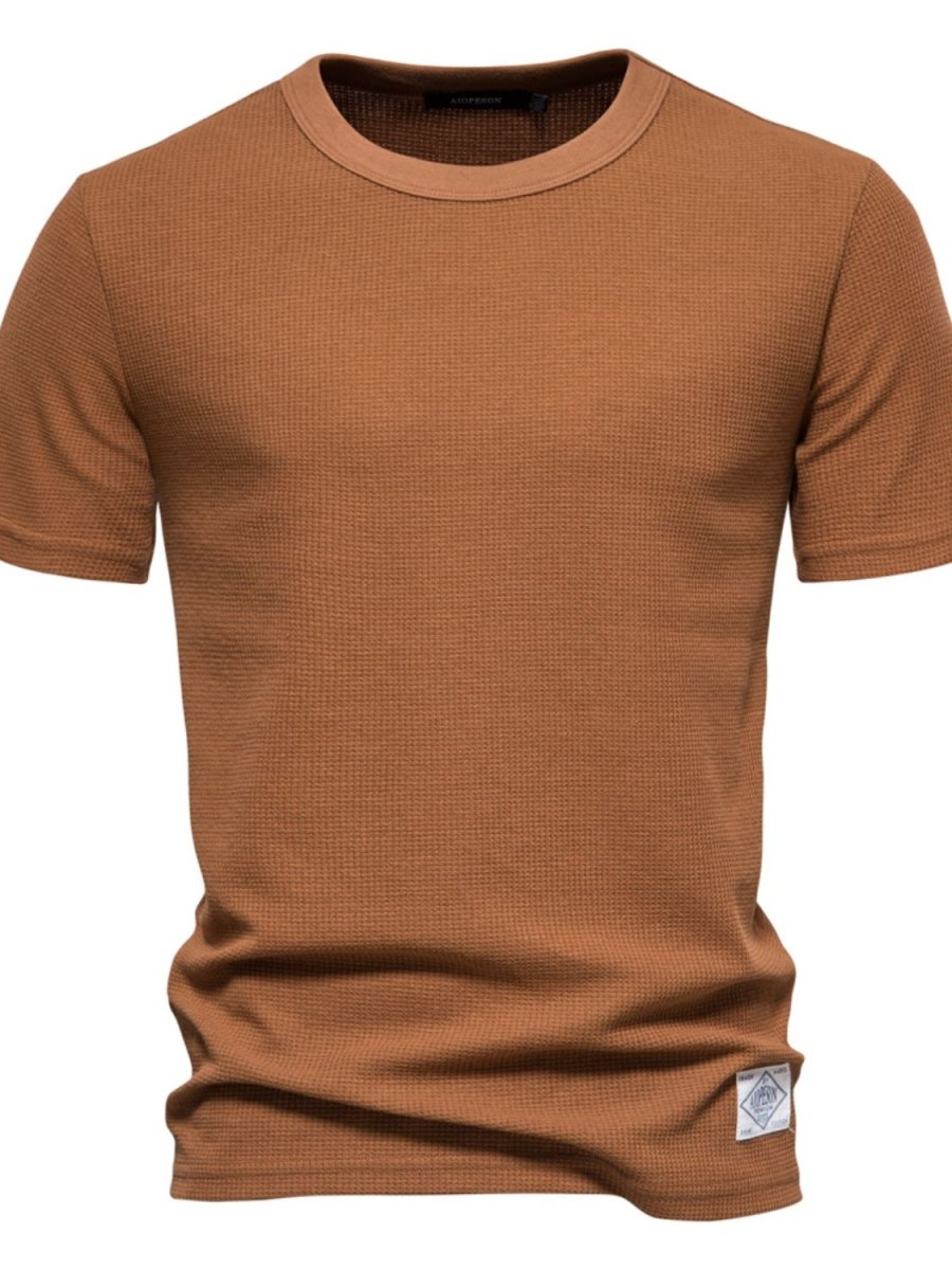 Men's Waffle - Knit Short Sleeve T-Shirt - S. M. & Co.