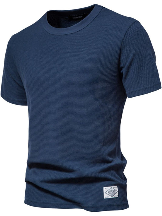 Men's Waffle - Knit Short Sleeve T-Shirt - S. M. & Co.
