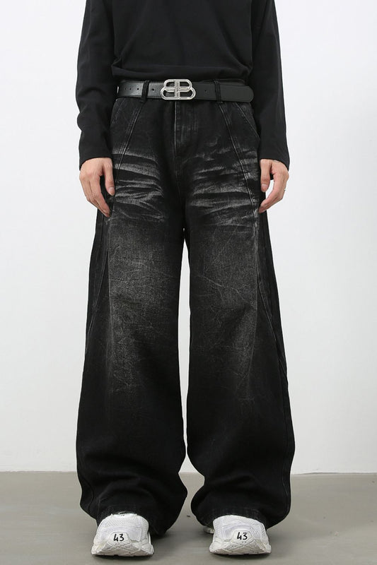 Men's Wide Leg Jeans with Pockets - S. M. & Co.