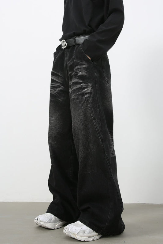 Men's Wide Leg Jeans with Pockets - S. M. & Co.