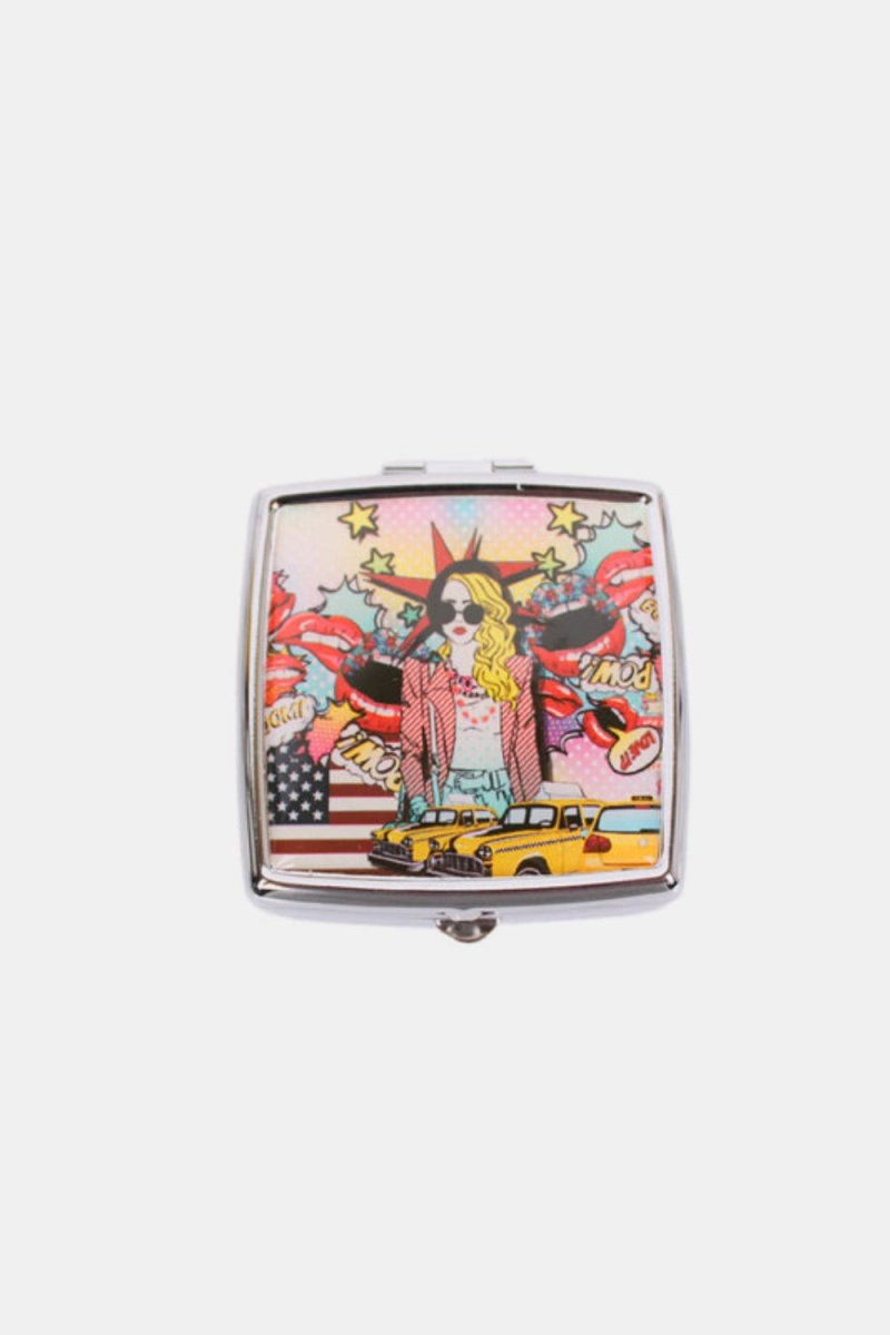 Nicole Lee USA Print Metallic Rectangular Pill Case - S. M. & Co.