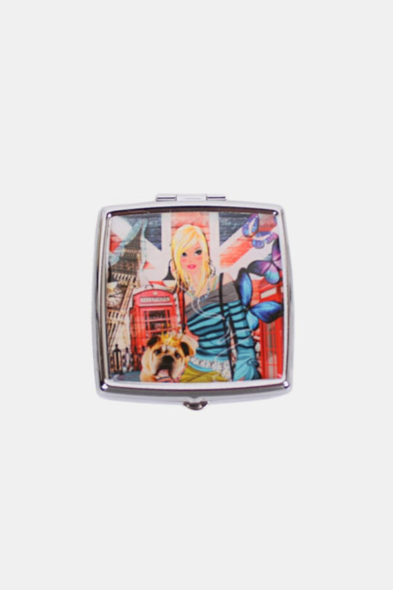 Nicole Lee USA Print Metallic Rectangular Pill Case - S. M. & Co.