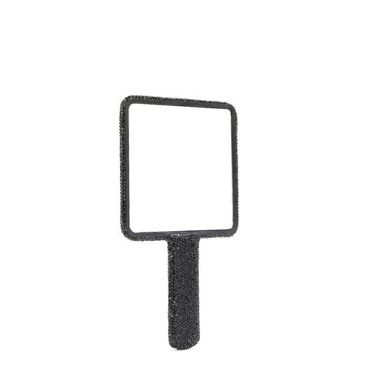 Nicole Lee USA Rhinestone - Encrusted Plastic Rectangle Hand Mirror - S. M. & Co.