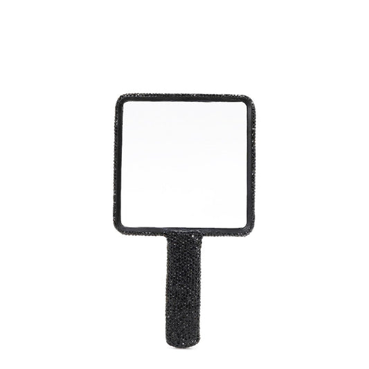 Nicole Lee USA Rhinestone - Encrusted Plastic Rectangle Hand Mirror - S. M. & Co.