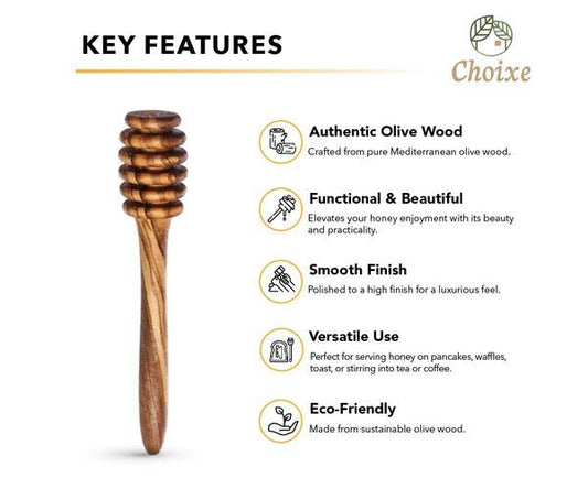 Olive Wood Honey Spoon - S. M. & Co.