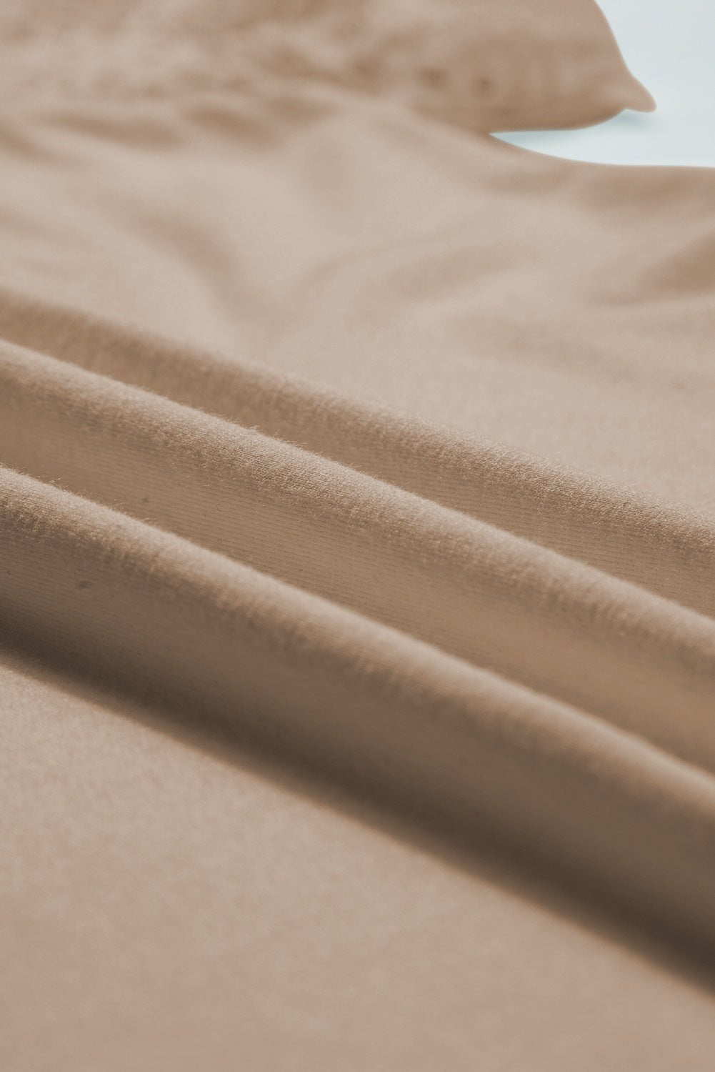 Pale Khaki Seamed Detail Contrast Lace Raglan Sleeve Tee - AnAs Market
