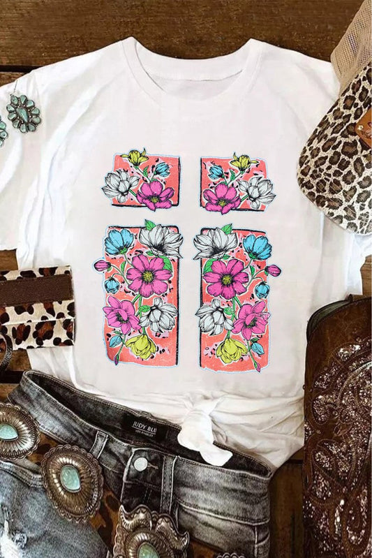 White Floral Easter T-Shirt - S. M. & Co.