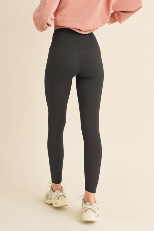 Yelete Full Size Fleece Lined High Waisted Leggings - S. M. & Co.