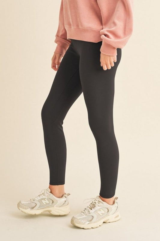 Yelete Full Size Fleece Lined High Waisted Leggings - S. M. & Co.