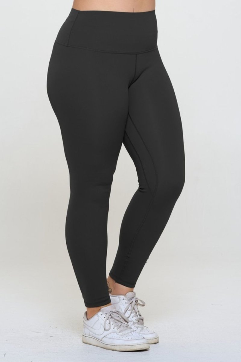 Yelete Full Size Fleece Lined High Waisted Leggings - S. M. & Co.