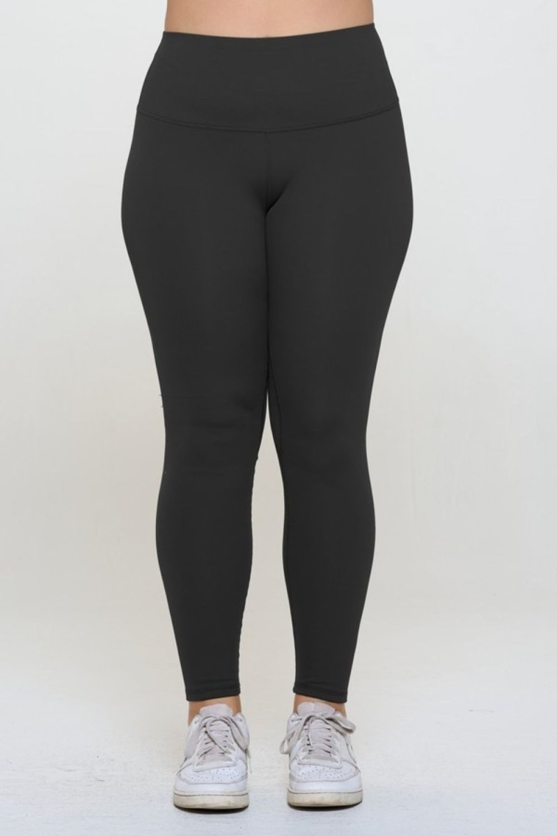 Yelete Full Size Fleece Lined High Waisted Leggings - S. M. & Co.